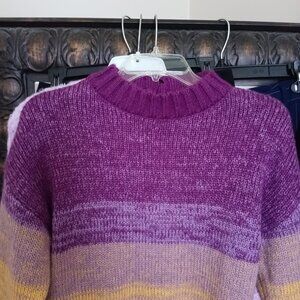 LSU Tigers Fan Purple & Gold Acrylic Women's Sweater